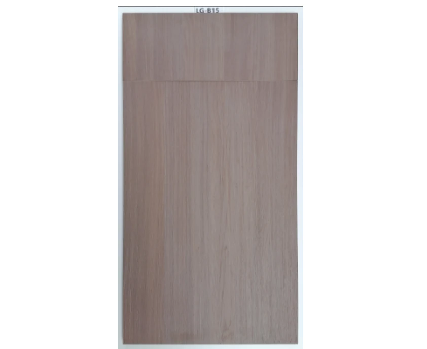 Warm Mineral Grey slab cabinet door