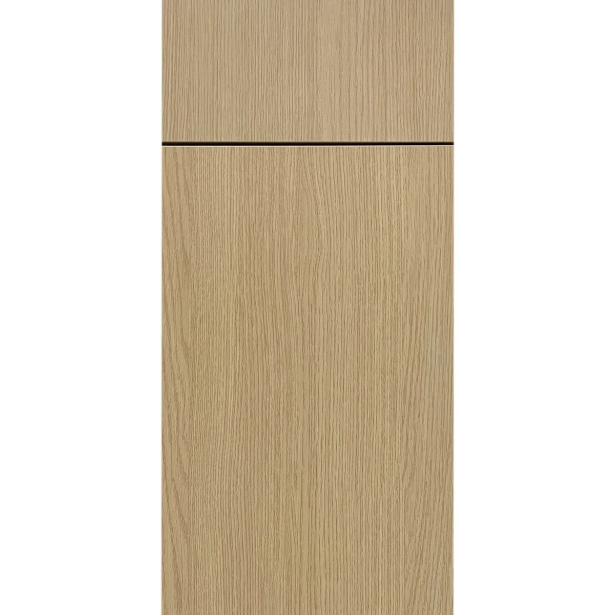Warm Oak slab cabinet door
