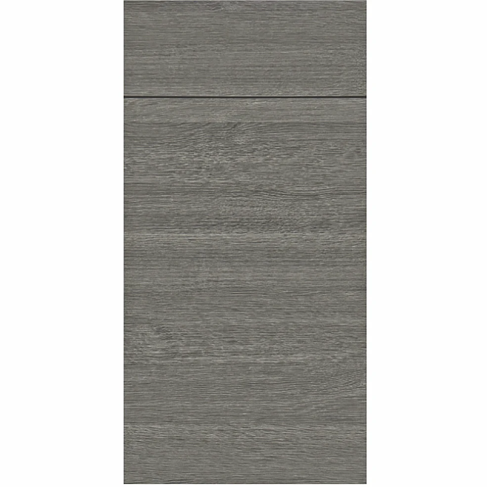 Driftwood Grey slab cabinet door