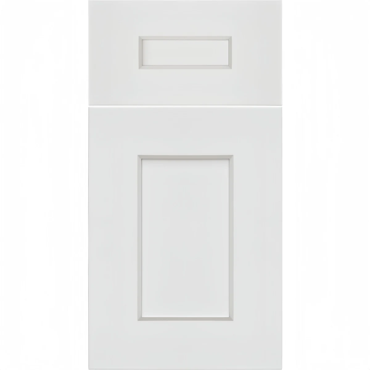 Cool White shaker cabinet door