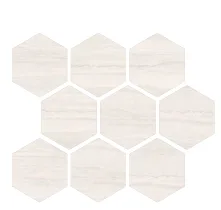 TL-BV01 Mos Hexagon -Biburry Vein White Matt (N)