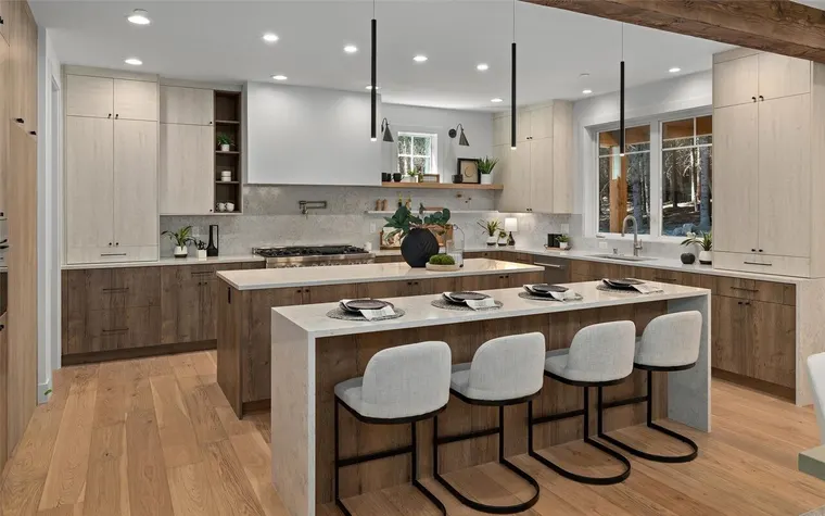 Completed kitchen or home project featuring Metallic White