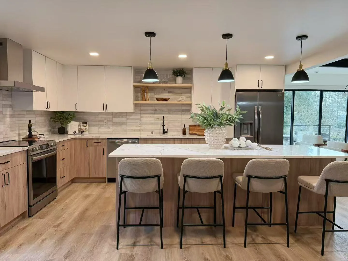 Matte White + Light Grain Project completed interior