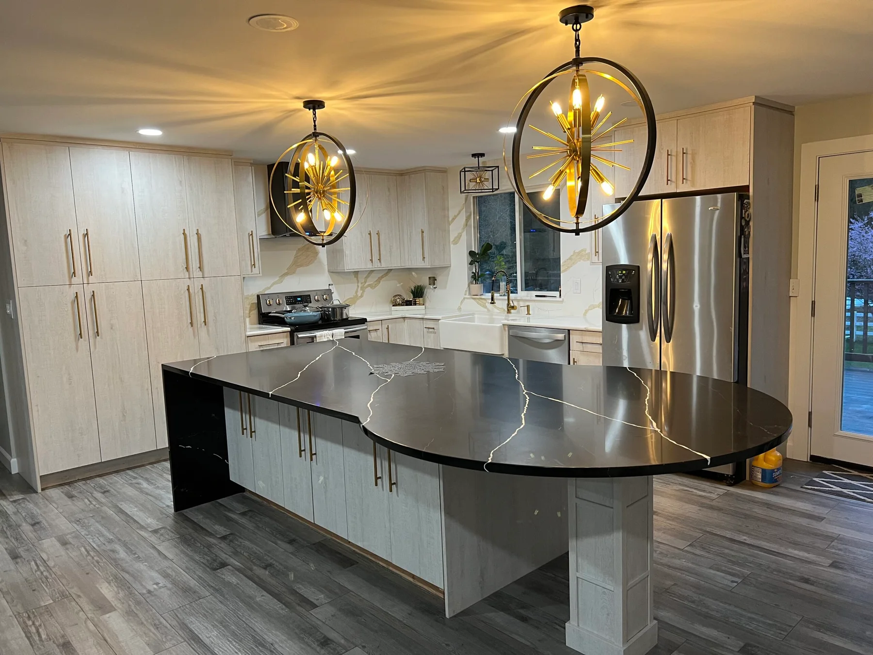 Metallic White Project completed interior