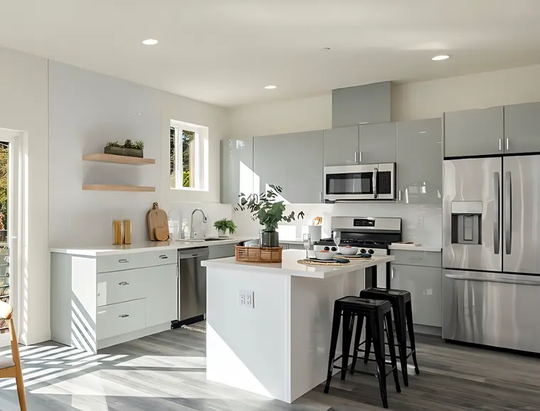 Completed kitchen or home project featuring Metallic Grey