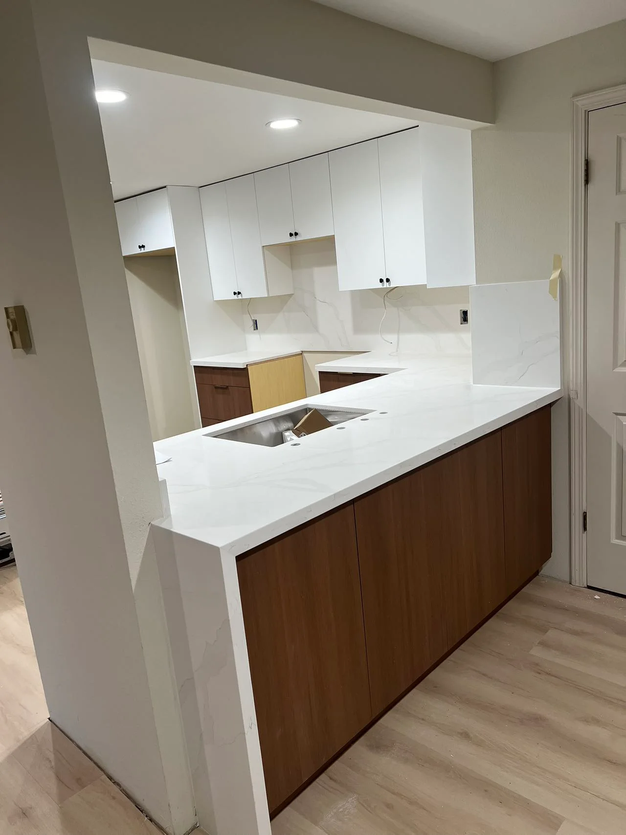 Kanas Oak + Matte White Project completed interior