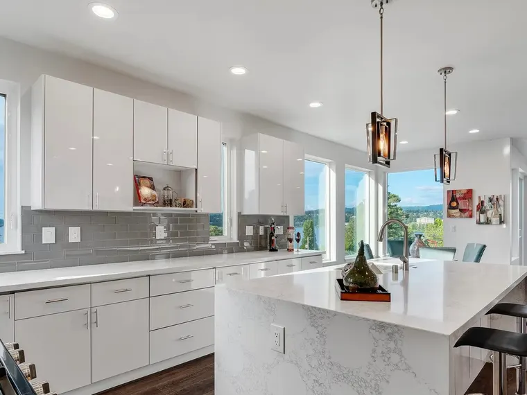 Completed kitchen or home project featuring Glossy White