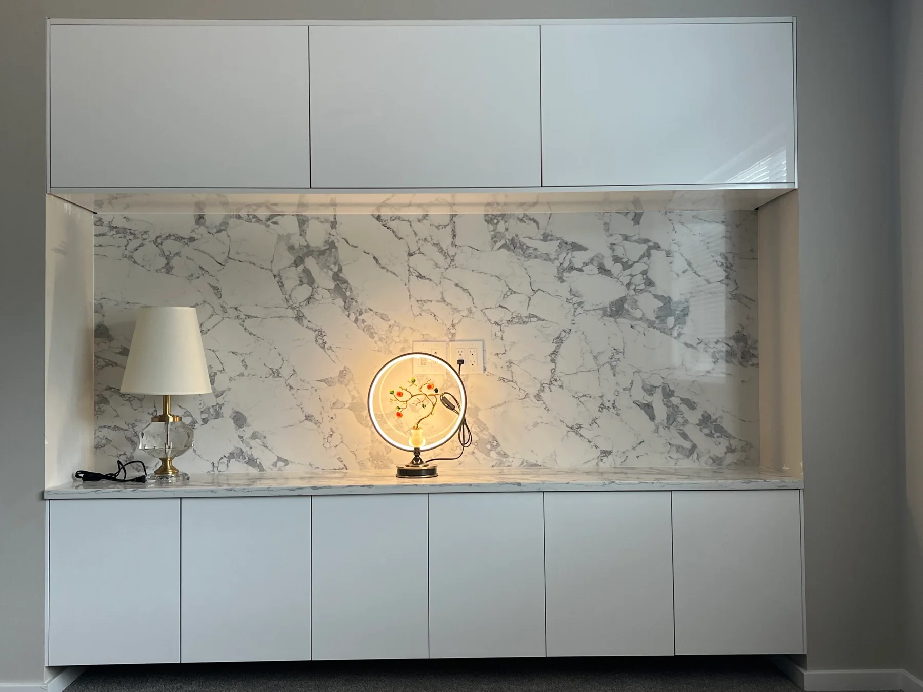 Glossy White Project completed interior