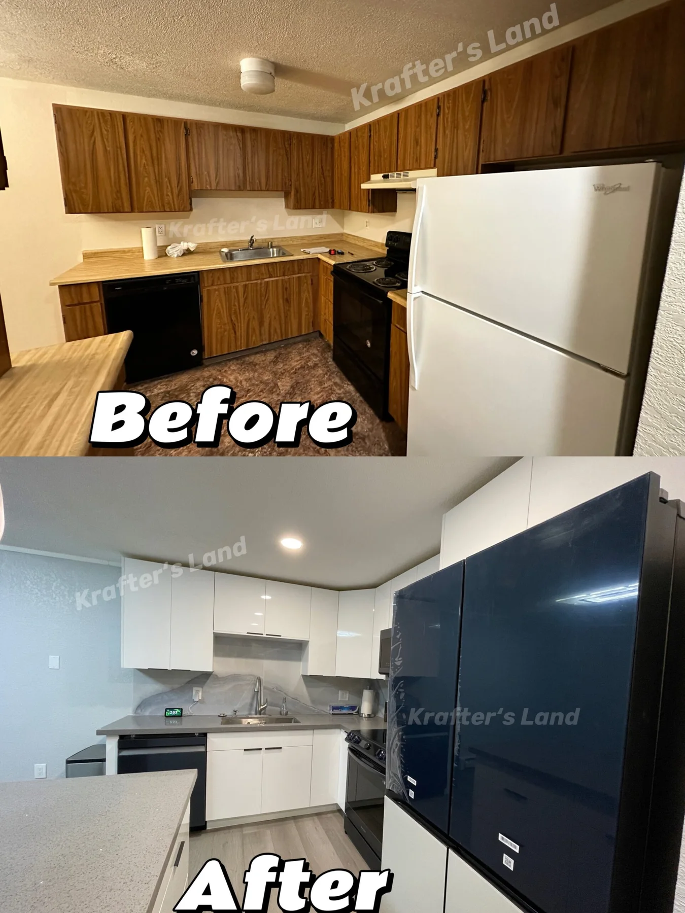 Glossy White Project completed interior