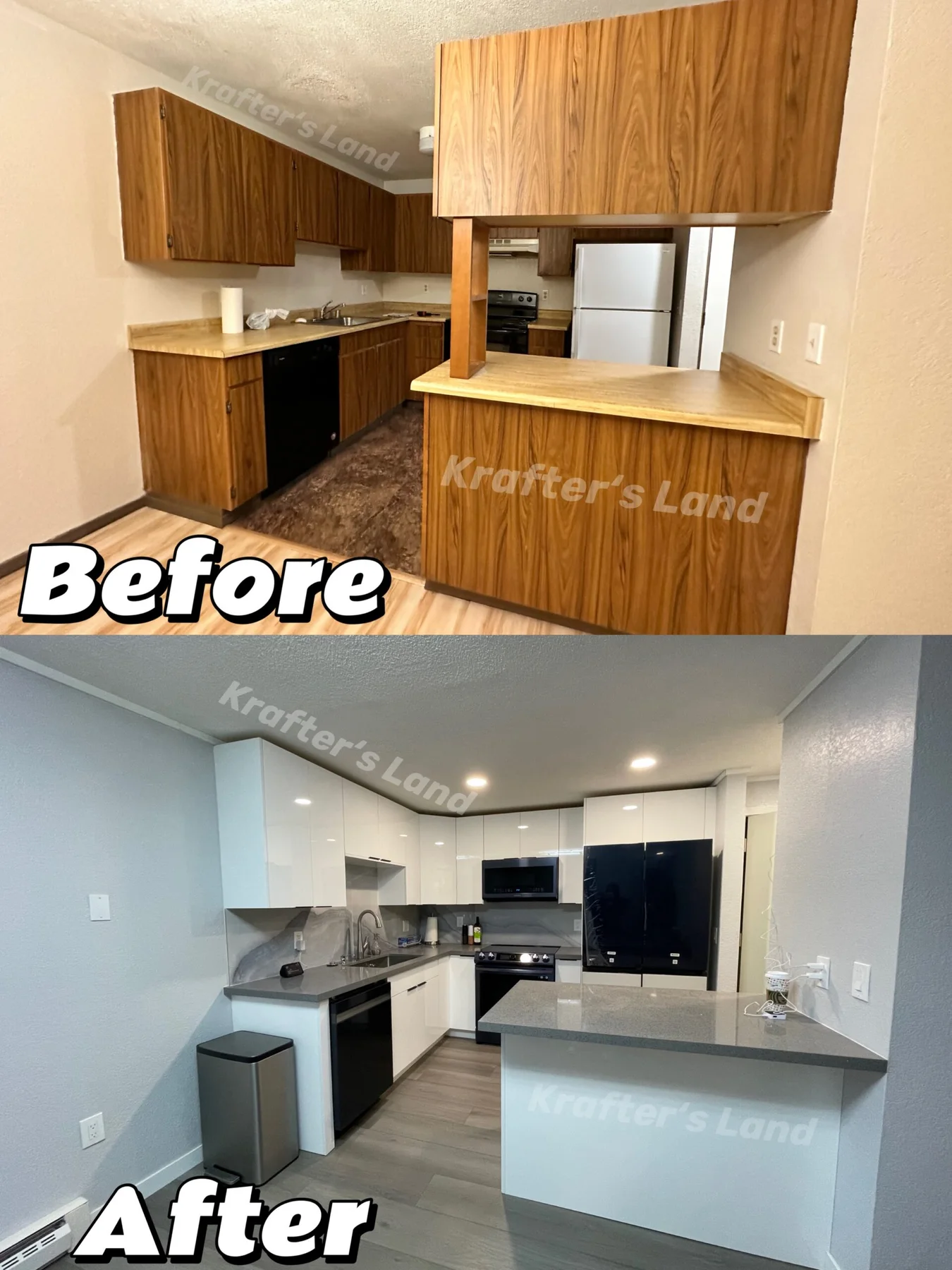 Glossy White Project completed interior