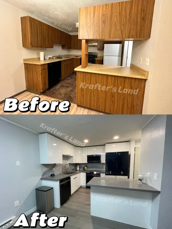 Completed kitchen or home project featuring Glossy White