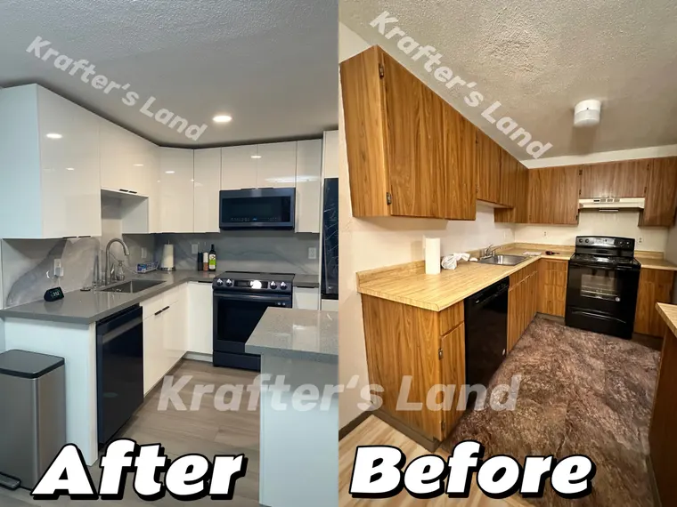 Completed kitchen or home project featuring Glossy White