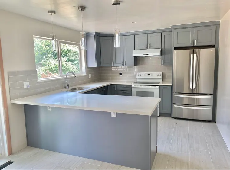 Completed kitchen or home project featuring Grey Shaker
