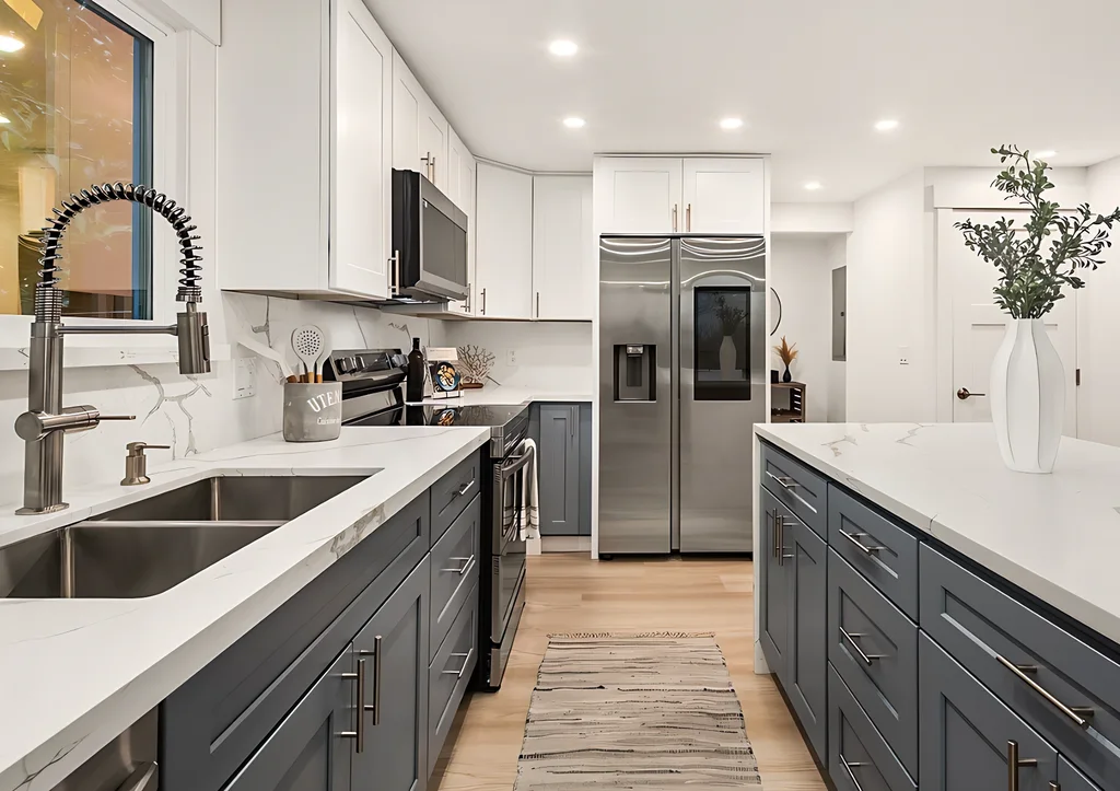 White Shaker + Grey Shaker Project completed interior