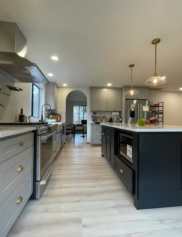 Completed kitchen or home project featuring Lava Grey, Charcoal Shaker