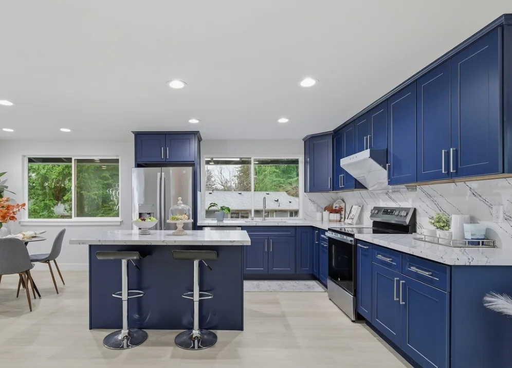 Blue Shaker Project completed interior