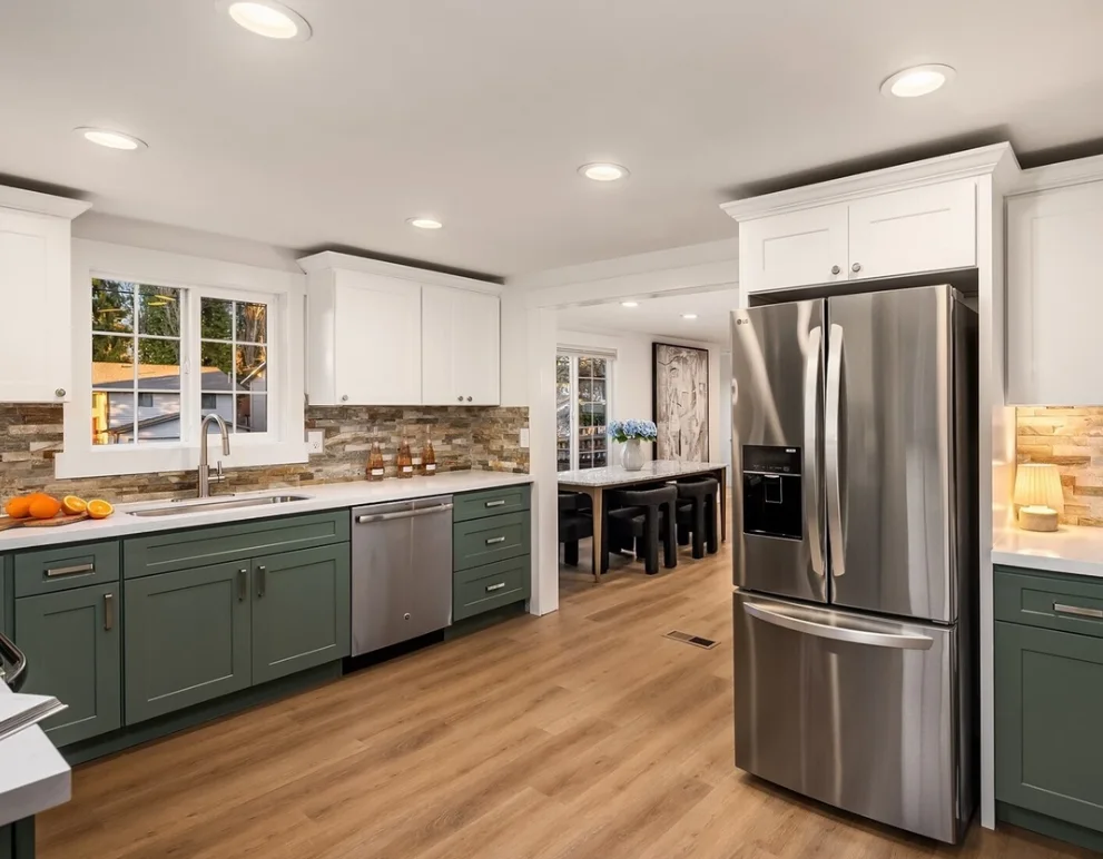 White Shaker + Mega Sage Project completed interior