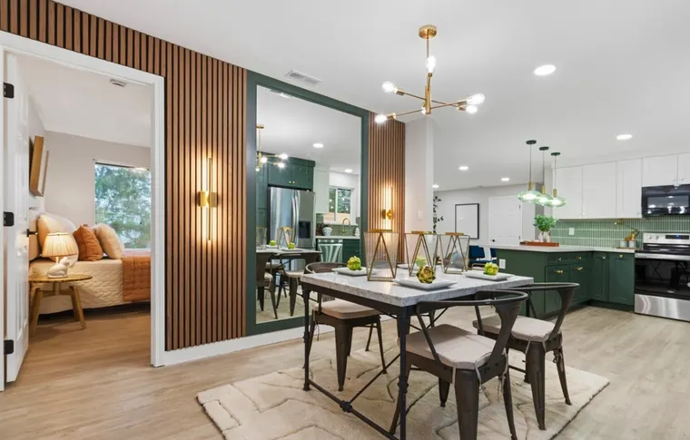 Completed kitchen or home project featuring White Shaker, Mega Sage