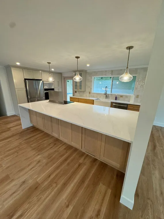 Completed kitchen or home project featuring Natural Shaker, Lava Grey, Grey Shaker