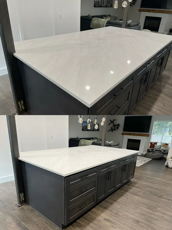 Completed kitchen or home project featuring Iron Shaker, TK524-Snowflake Grey