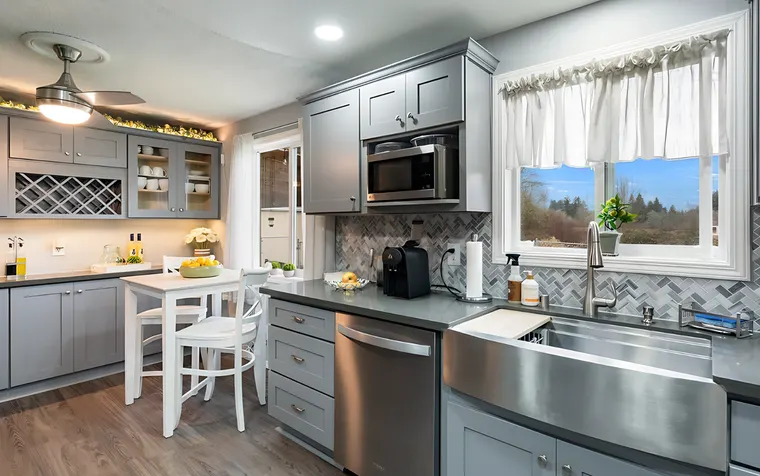Completed kitchen or home project featuring Grey Shaker