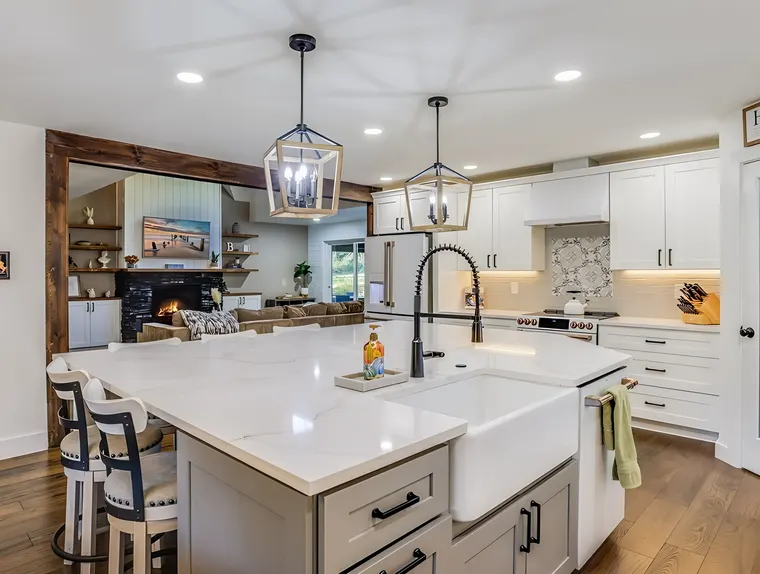 Completed kitchen or home project featuring White Shaker, Lava Grey