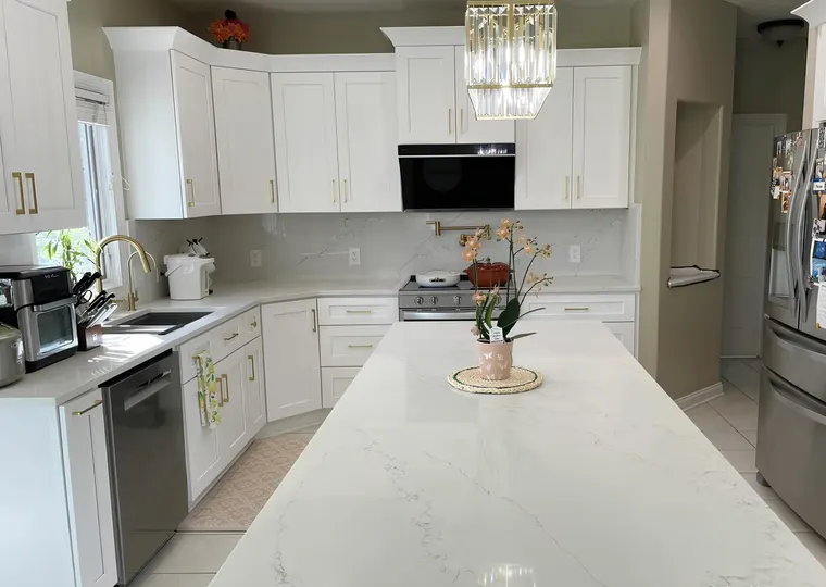 Completed kitchen or home project featuring White Shaker