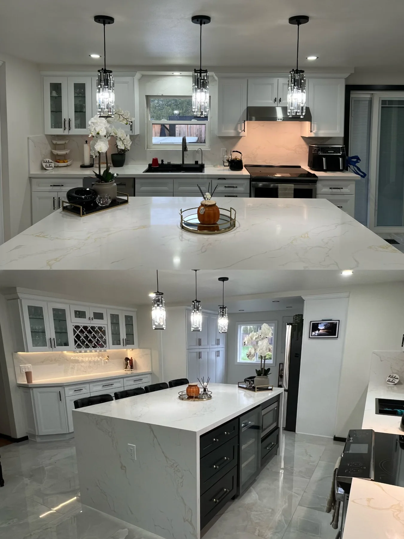 White Shaker + Charcoal Shaker Project completed interior