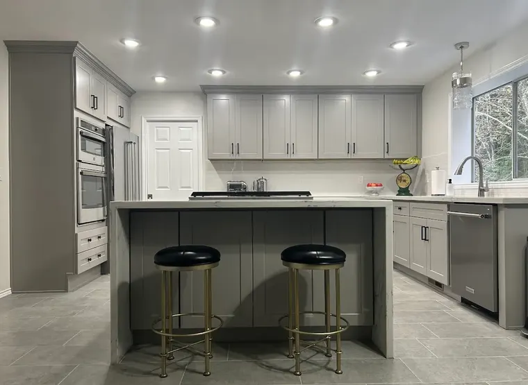 Completed kitchen or home project featuring Lava Grey