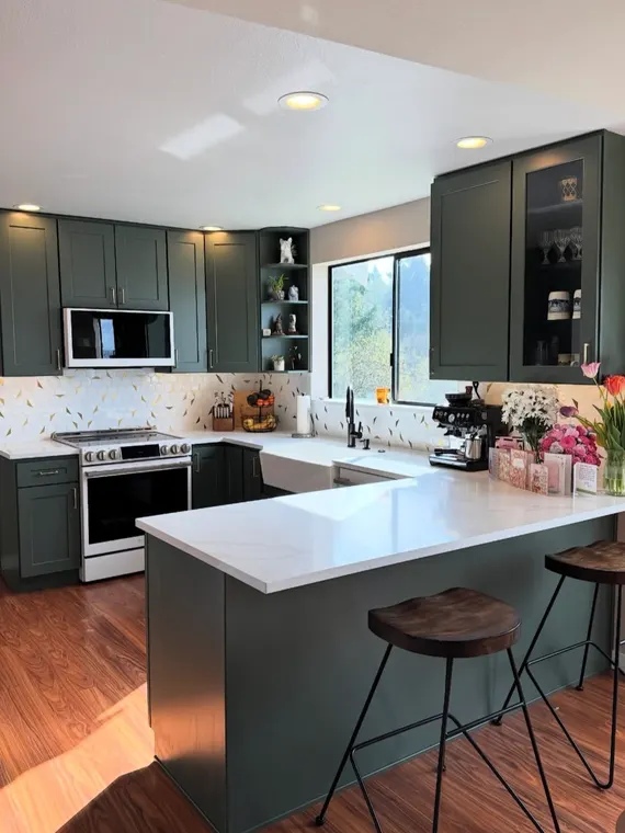 Completed kitchen or home project featuring Mega Sage
