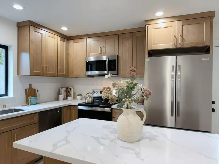Completed kitchen or home project featuring Desert Cloud