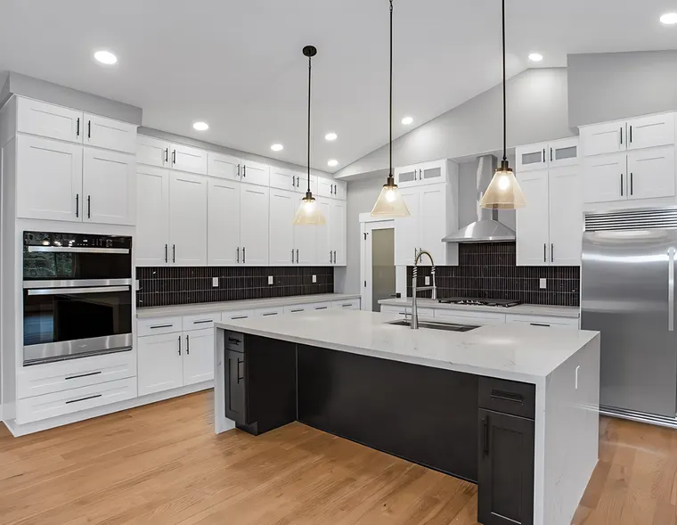 Completed kitchen or home project featuring White Shaker, Espresso Shaker