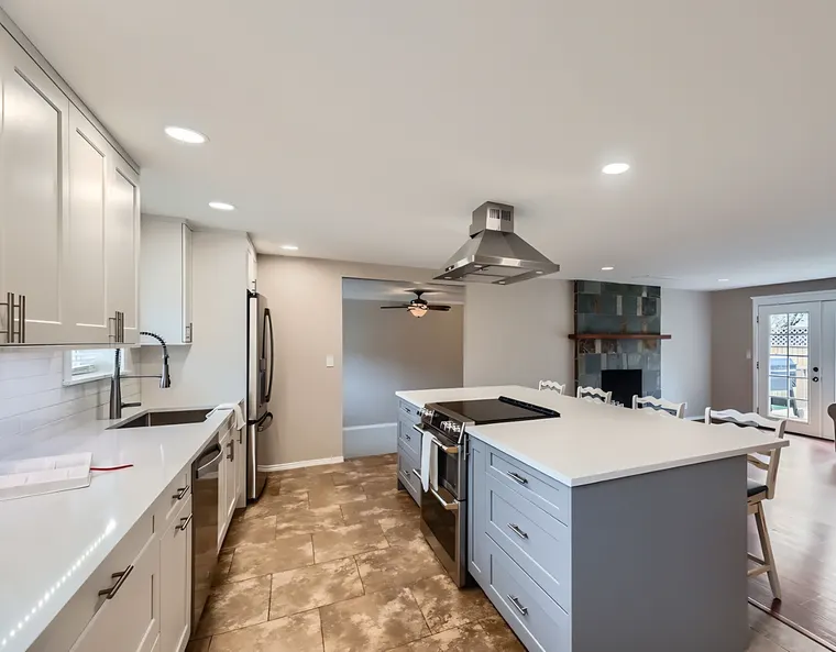 Completed kitchen or home project featuring White Shaker, Grey Shaker