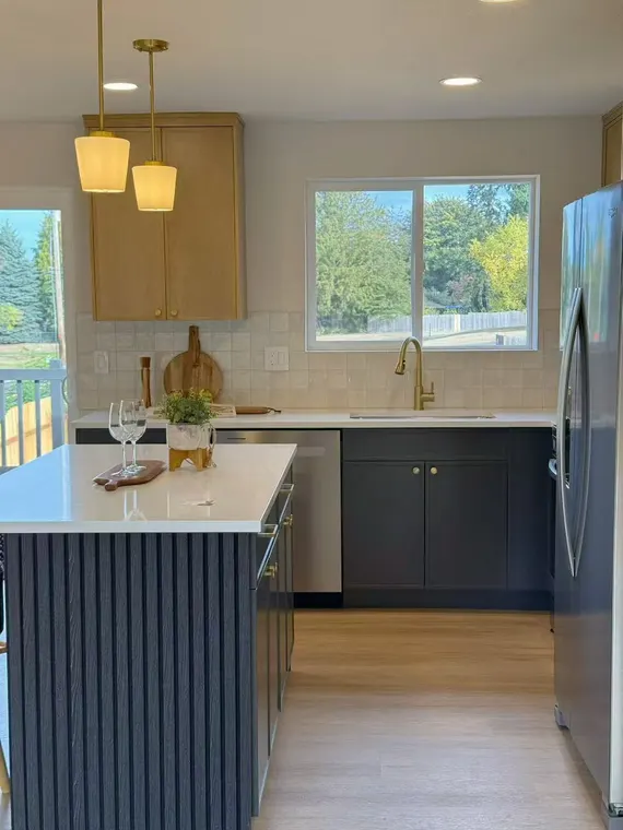 Completed kitchen or home project featuring Slim Natural Ash, Slim Cold Black