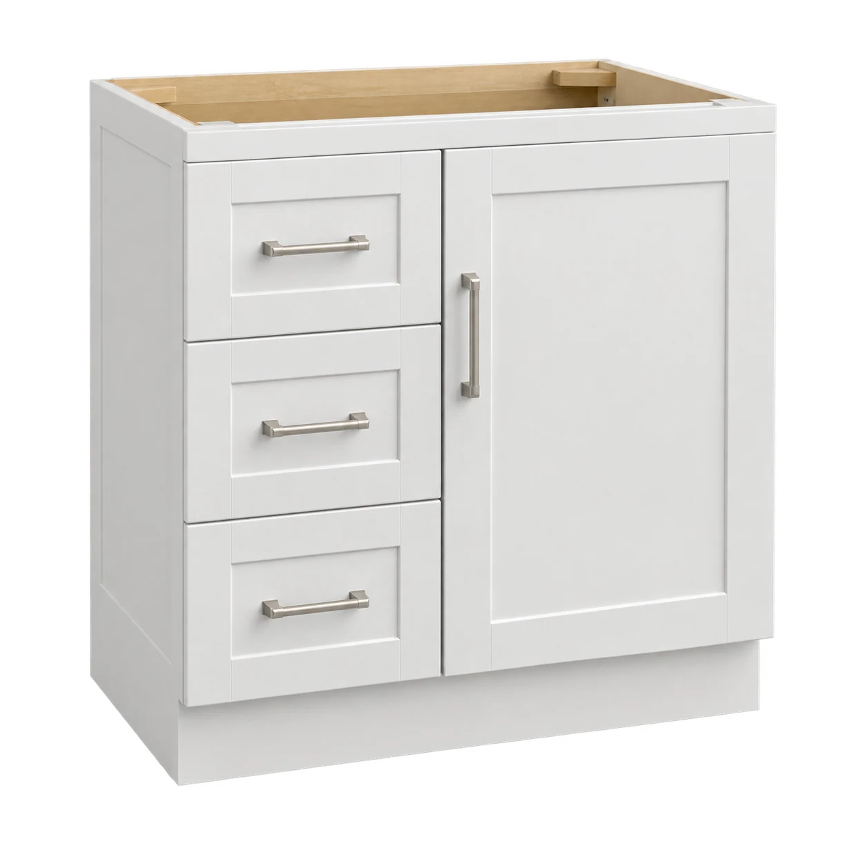 Compact White Shaker bathroom vanity configuration