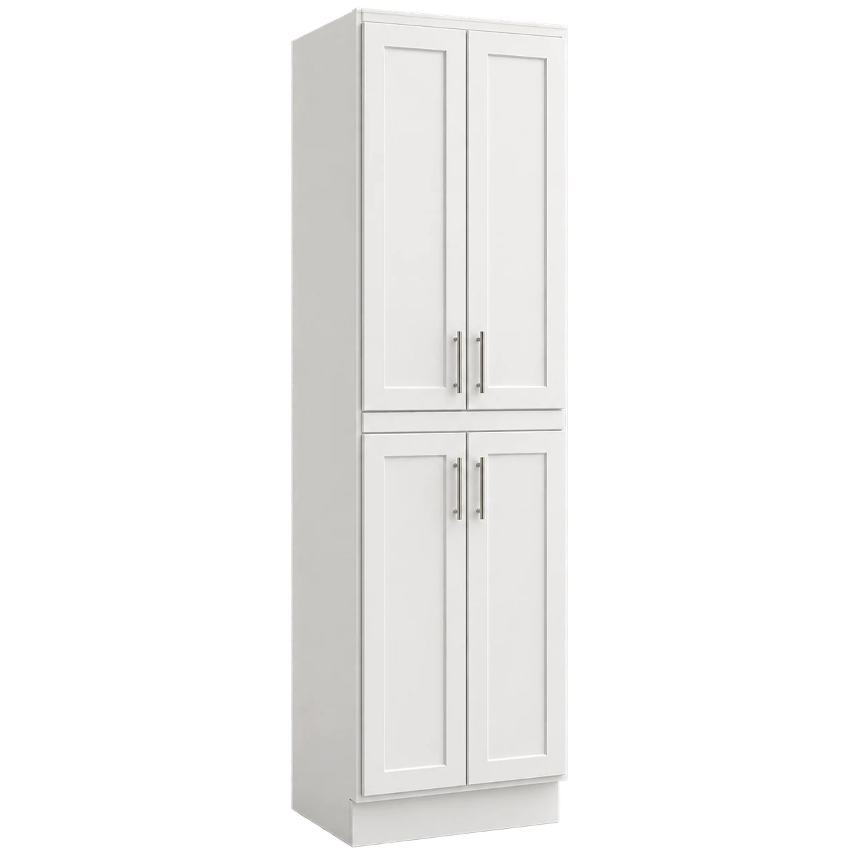 White Shaker tall pantry cabinet configuration